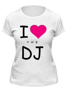 Футболка женская Printio Я люблю dj белая M