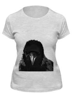 Футболка женская Printio Ворон серая L