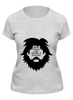 Футболка женская Printio Борода серая L