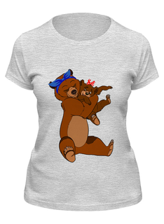 Футболка женская Printio Супер мама серая L