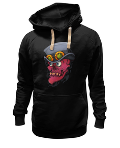 Толстовка унисекс Printio Череп в шляпе черная M