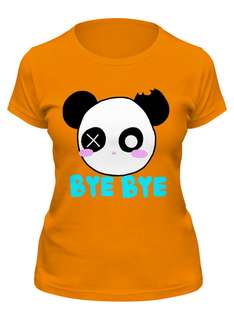 Футболка женская Printio Панда бай бай оранжевая M