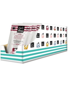 Влажный корм для кошек CATS MENU, говядина, 32шт по 85г
