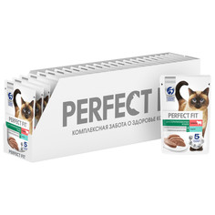 Влажный корм для кошек Perfect Fit, паштет с говядиной, 24шт по 75г