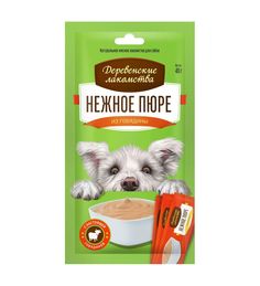 Лакомство для собак Деревенские лакомства, Нежное пюре из говядины, 40 г