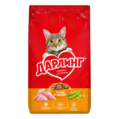 Сухой корм для взрослых кошек ДАРЛИНГ, с птицей и овощами, 760 г
