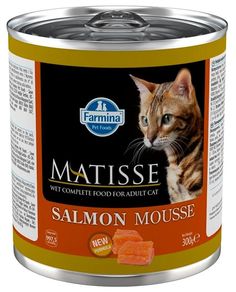 Консервы для кошек Farmina Matiss с лососем, мусс, 300г