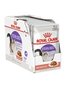 Влажный корм для кошек ROYAL CANIN Sterilised, мясо, 12шт по 85г