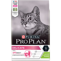 Сухой корм для кошек PRO PLAN при чувствительном пищеварении с ягненком, 3 кг