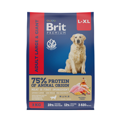 Cухой корм для собак Brit Premium, для крупных и гигантских пород, курица, 15 кг Brit*