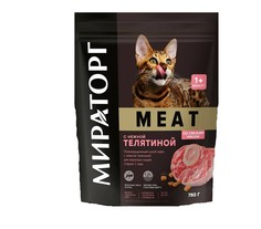 Сухой корм для кошек Winner Meat Adult, телятина, 0.75кг