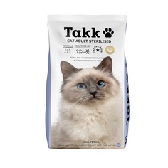Сухой корм для кошек Takk телятина с шиповником, для стерилизованных, 1,5 кг