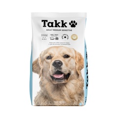 Сухой корм Takk для взрослых собак средних пород Телятина с рисом, 2 кг