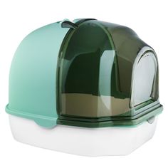 Туалет-домик для кошек Не Один Дома Марс, зеленый, пластик, 46.5x55x52 см