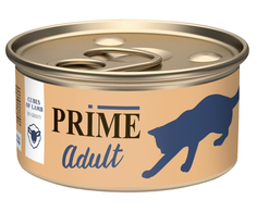 Консервы для кошек Prime Adult, ягненок, кусочки в соусе, 75г P.R.I.M.E.