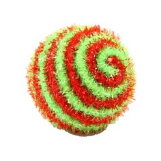 Шар-погремушка Пижон блестящий двухцветный, 5 см, зеленый/красный