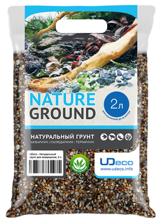 Натуральный грунт для аквариумов и террариумов UDeco River Amber, 2-5 мм, 2 л