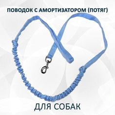 Поводок для собак totemica нежно-голубой с амортизатором , металл, полипропилен, 2 м