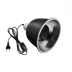 Светильник для террариума Mobicent LST215-75K с керамической лампой, черный, 75 Вт