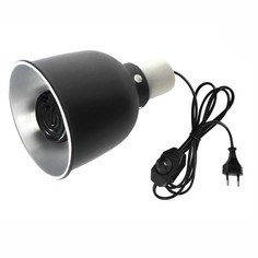 Светильник для террариума Mobicent LST145D-75K с керамической лампой, черный, металл, 75W
