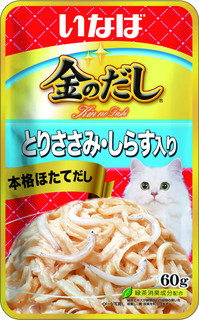 Влажный корм для кошек Inaba Kinnodashi с курицей и мальками ширасу, 12шт по 60г