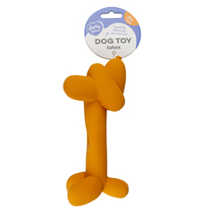 Игрушка для собак латексная DUVO+ Надувная такса, оранжевая, 18x5.5x8см