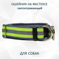 Ошейник для собак totemica, на фастексе, салатовый, металл, нейлон, размер M