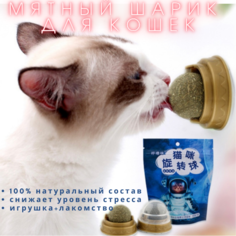 Игрушка для кошек Star Pet Мятный шарик, на стену, 4х5 см