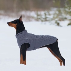 Жилет для собак OSSO Fashion Аляска, зимний, темно-серый, плащевка, флис, длина спины 43см