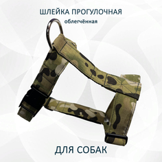 Шлейка для собак Totemica Милитари, прогулочная, металл, нейлон, размер M