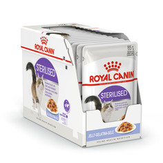 Влажный корм для кошек Royal Canin Sterilised с мясом в желе, 28шт по 85г