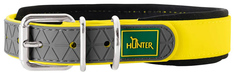Ошейник для собак Hunter Convenience Comfort 45, биотан, мягкая горловина, желтый неон