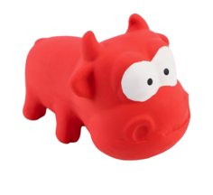 Игрушка для кошек Пижон Бык пищащая красная 9 см