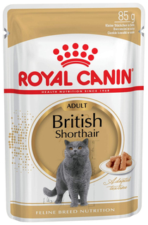Влажный корм для кошек ROYAL CANIN British Shorthair Adult, индейка, кусочки в соусе, 85г