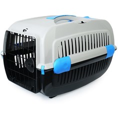 Переноска для домашних животных Pet Inn Cosmos средняя черно-белая, 58,5х38х38,5 см
