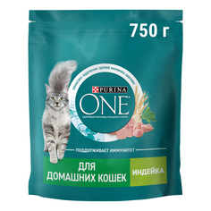 Сухой корм для кошек Purina One с индейкой 750 г