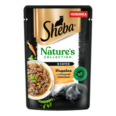 Влажный корм для кошек Sheba Natures Collection с индейкой и морковью повседневный 75 г