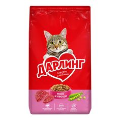 Сухой корм для кошек Дарлинг мясо и овощи повседневный 1,75 кг