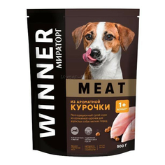 Сухой корм для собак Winner Meat для мелких пород с курицей 500 г