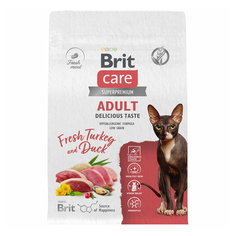 Сухой корм для кошек Brit Care Cat Adult Delicious Taste с индейкой и уткой 400 г Brit*