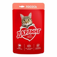 Влажный корм для кошек Дарлинг с лососем 75 г