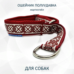Ошейник-полуудавка для собак totemica, Красный дракон, металл, нейлон, размер L