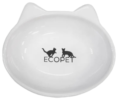 Миска EcoPet овальная, белый, 0,19 л