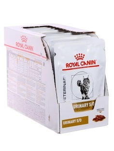 Влажный корм для кошек Royal Canin Urinary S/O, при МКБ, мясо в соусе 12шт по 85г