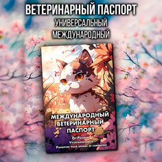 Ветеринарный паспорт для кошек и собак Аурасо, международный, модель PSP-VTR-0007-VAR