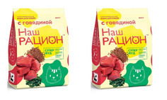 Сухой корм для кошек Наш Рацион Говядина, 2 шт по 400 г