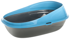 Лоток для кошек Pet-it, с бортиком, 59x39x23 см, серо-бирюзовый