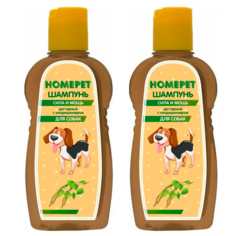 Шампунь для собак с кондиционером HOMEPET Сила и Мощь, дегтярный, 2 шт по 220 мл