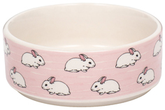 Миска Пижон Кролики, розовая, 10,5x4 см, 200 мл