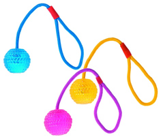 Игрушка для собак Flamingo мяч на веревке, 6,5/38 см